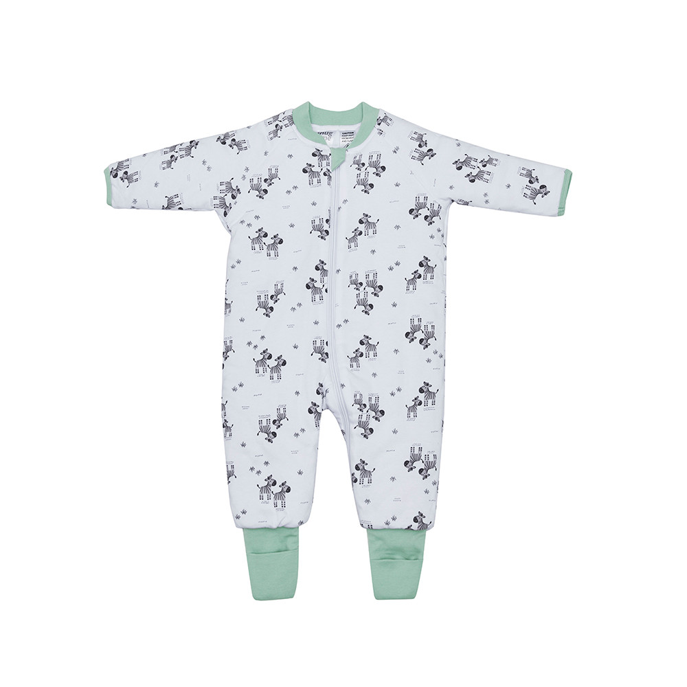 Snugtime Lined Footless Padded Blanket Sleeper, Zebra