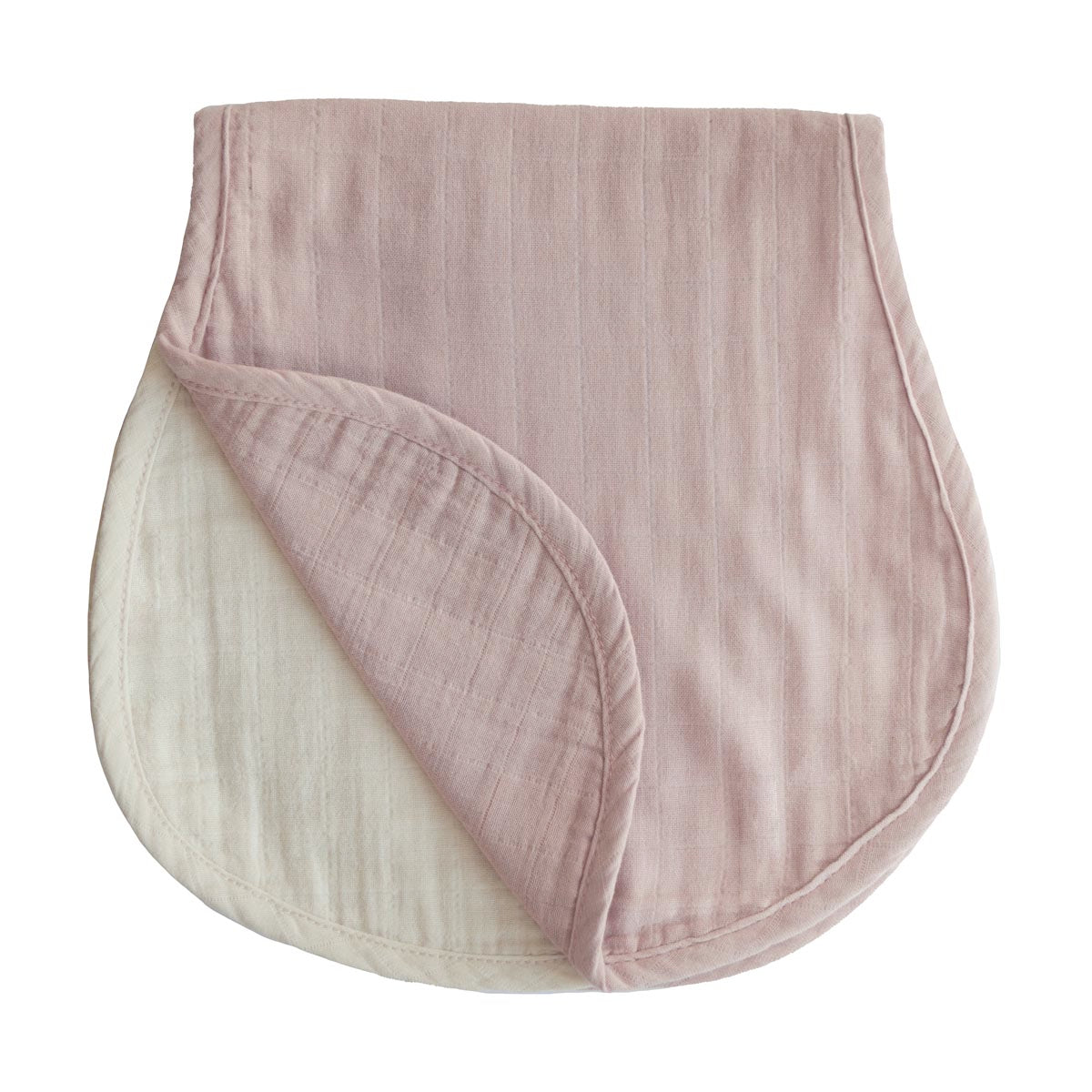 Mushie Burp Cloths - Pink and Fog