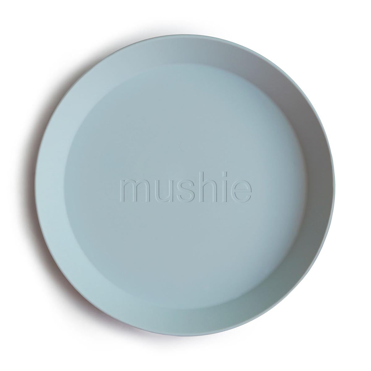 Mushie Round Dinner Plates 2pc - Blue