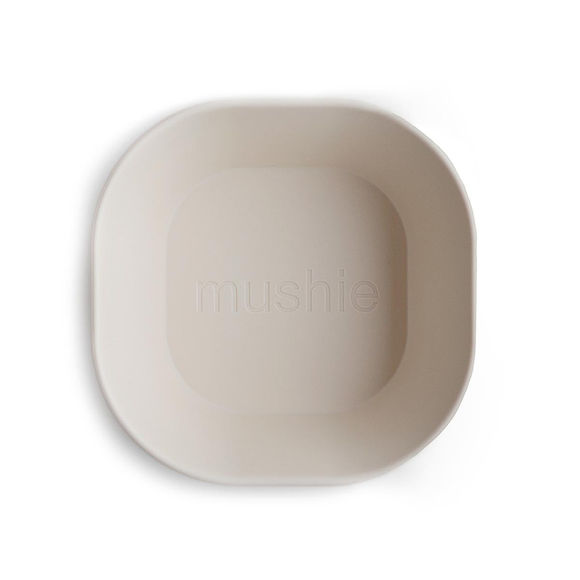 Mushie Square Dinner Bowl 2pc - Ivory