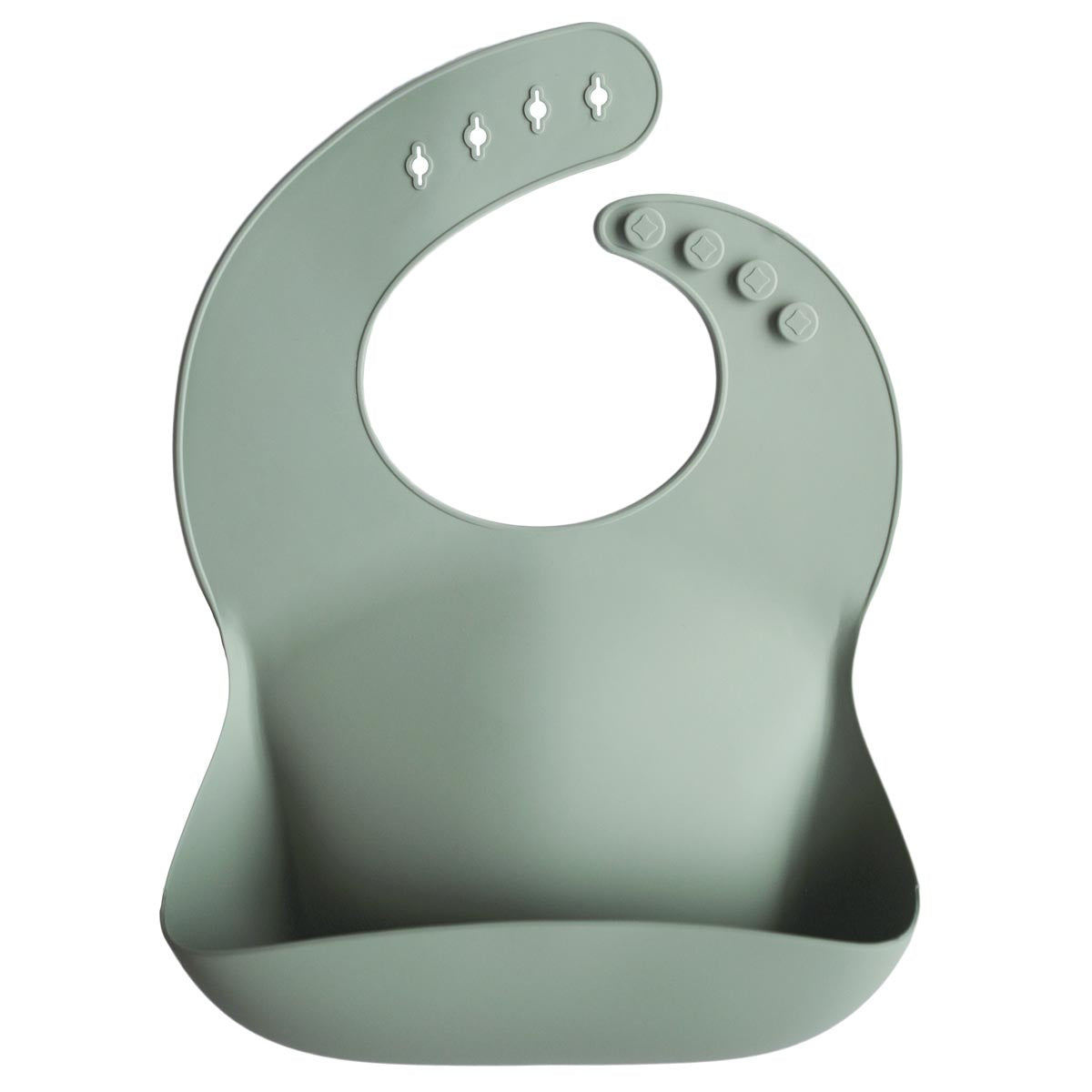 Mushie Silicone Bib, Cambridge Blue