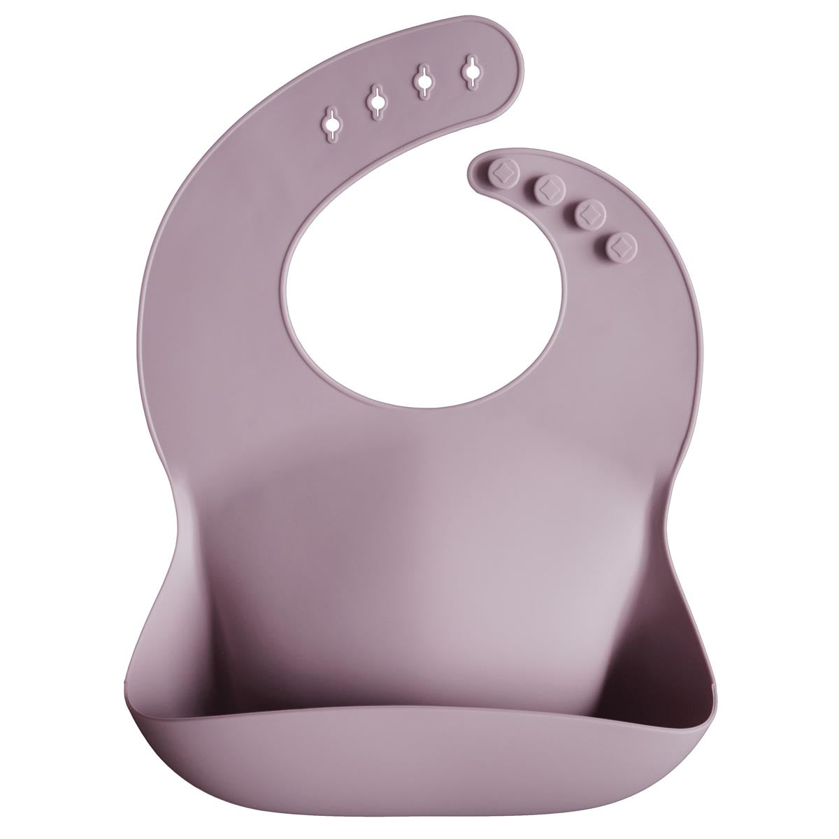 Mushie Silicone Bib, Pale Mauve