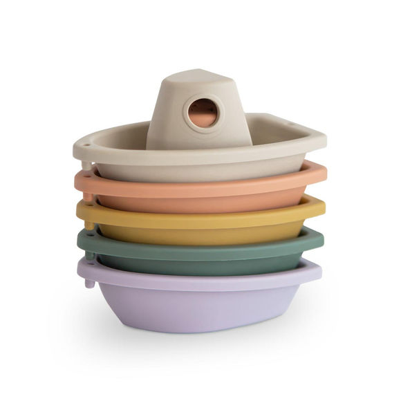 Mushie Bath Boats Set - Rustic