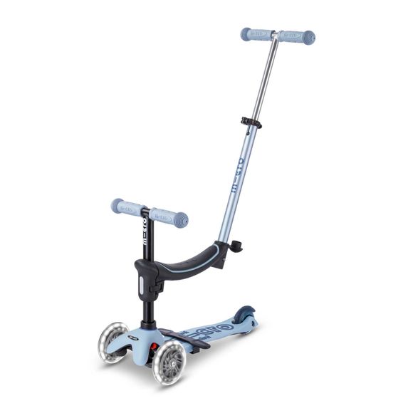 Micro Mini2Grow Deluxe LED 4-in-1 Toddler Ride-On Scooter, Ages 1–6 - Ocean Slate