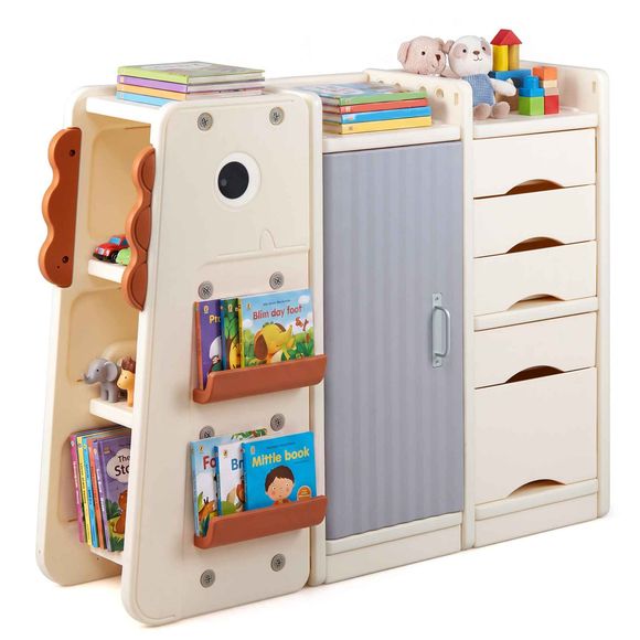 Baby Joy Toy Storage Chest Cabinet with 5 Removable Bins