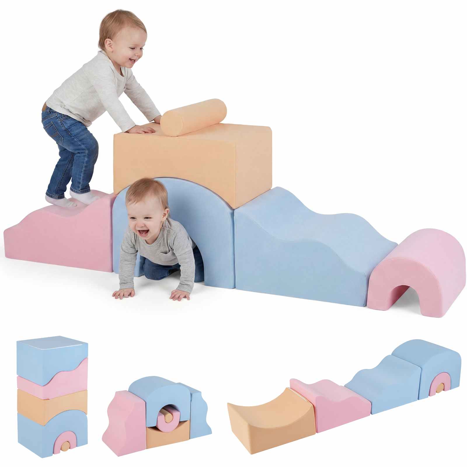 Baby Joy 6pcs Crawl & Climb Foam Play Set