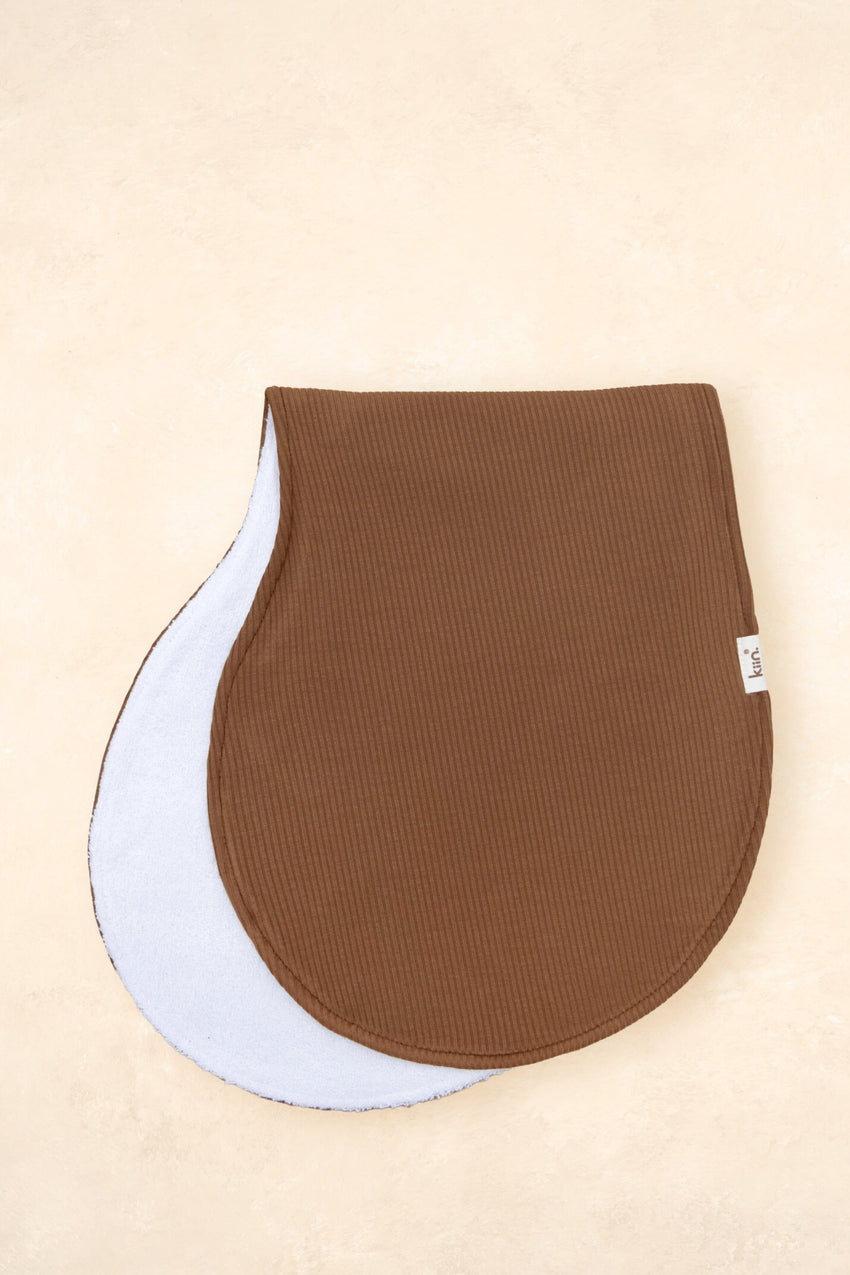 Kiin Burp Cloth Bamboo Rib, Chocolate