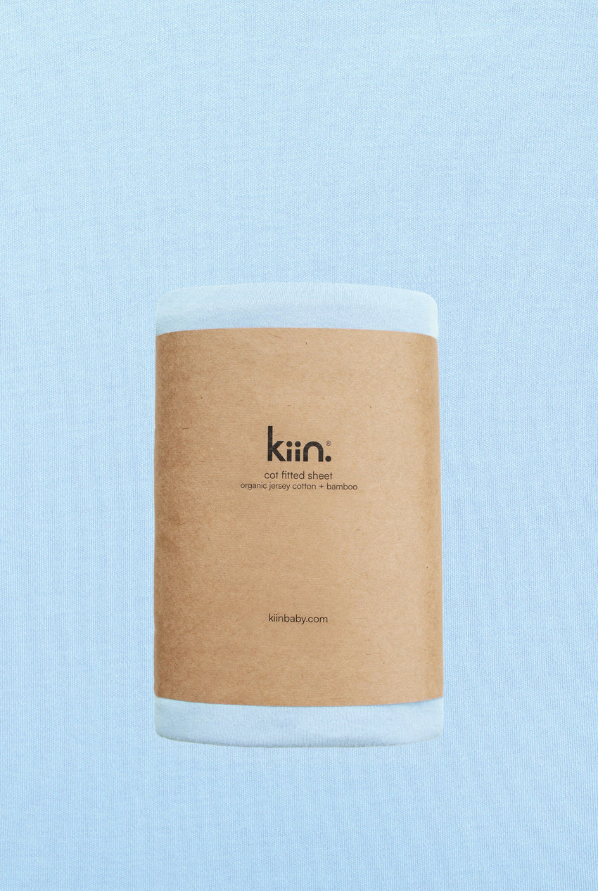 Kiin Cot Organic Sheet, Pastel Blue