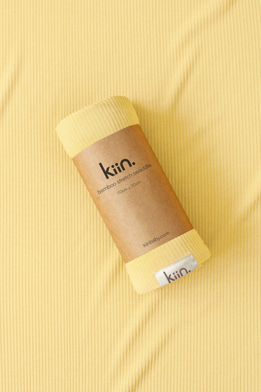 Kiin Bamboo Stretch Swaddle - Yellow