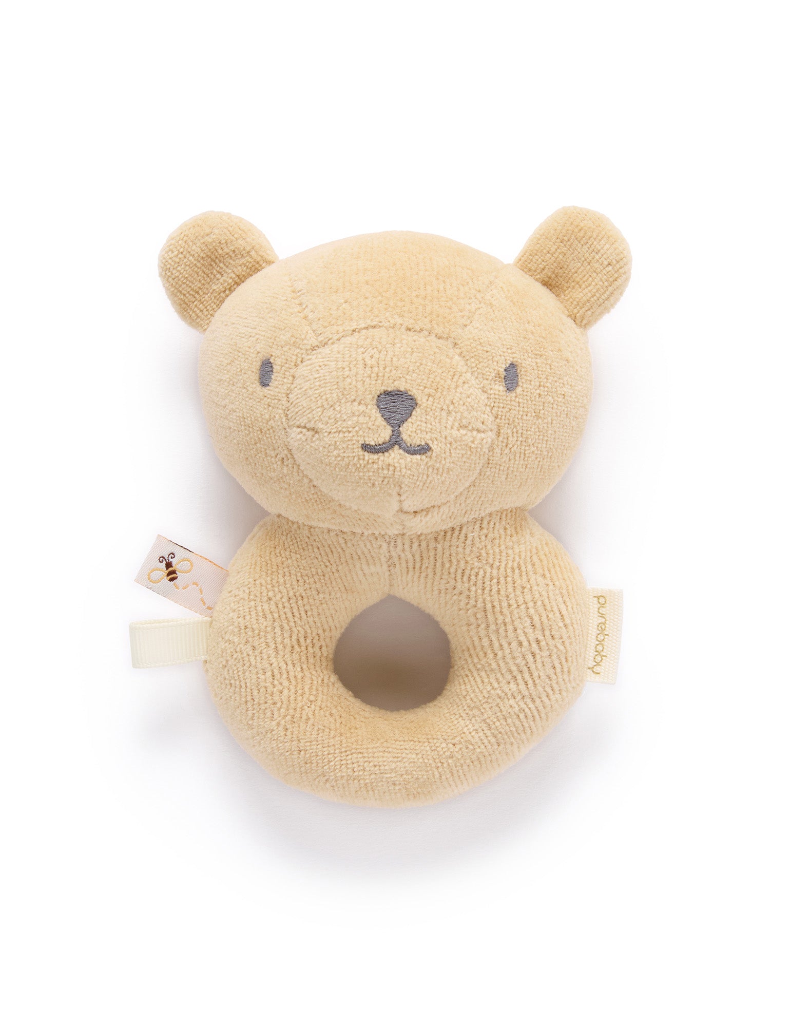 Purebaby Rattle Friend, Beige Bear