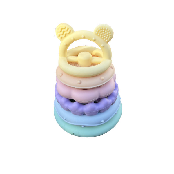 Soothe & Feed Bear Stacking Rings, Pastel