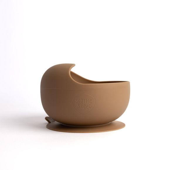 Soothe & Feed Easy Scoop Silicone Bowl with Suction - Clay