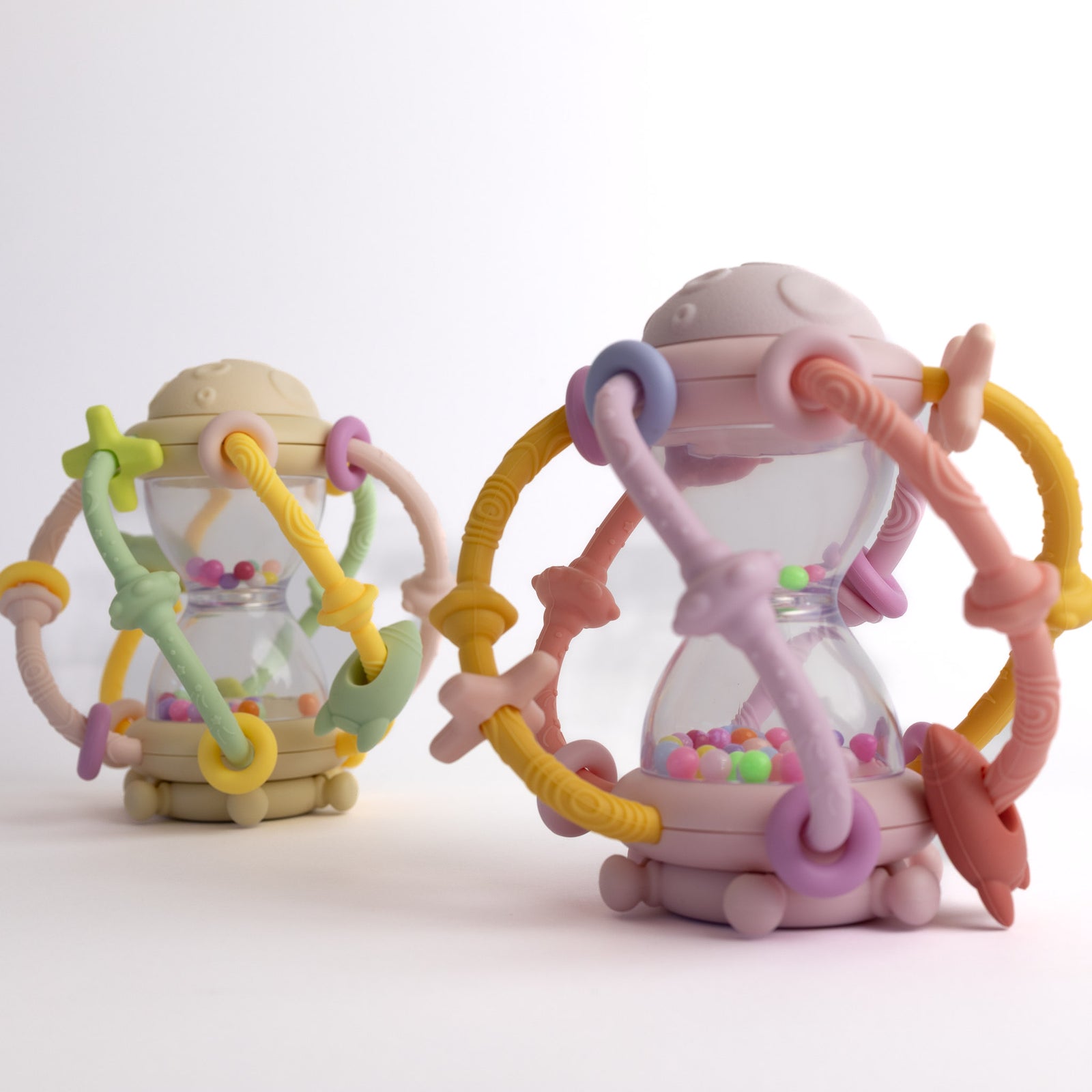Soothe & Feed Hourglass Rattle Toy, FairyFloss