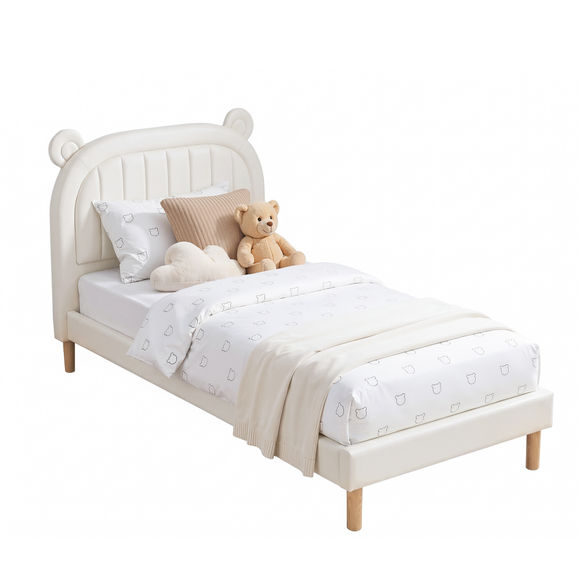 Artiss Upholstered King Single Bed Frame - Bear Ears