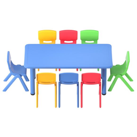 Keezi Kids Table and Chairs Set - Blue