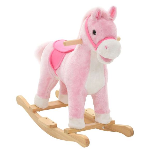 Vida XL Rocking Animal Horse Plush - Pink