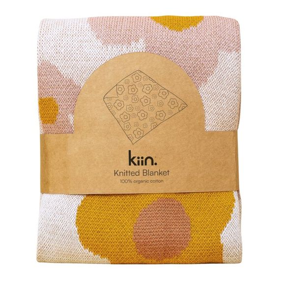 Kiin Organic Cotton Knitted Blanket - Bloom