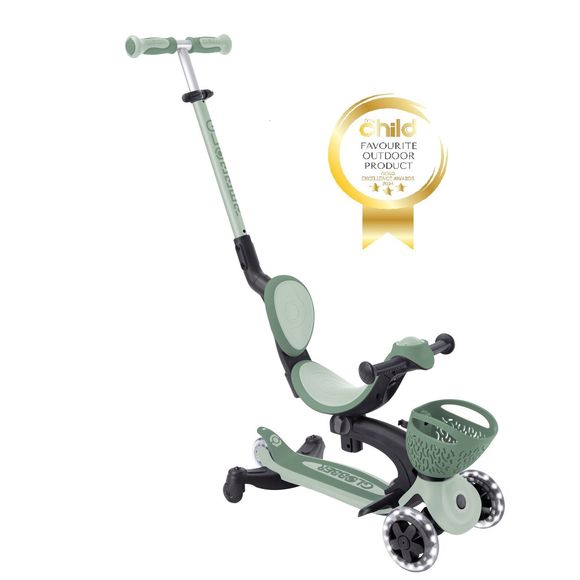 Globber Go Up Baby Lights 360 - Green