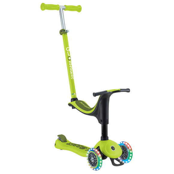 Globber Go Up Sporty Lights Scooter - Green
