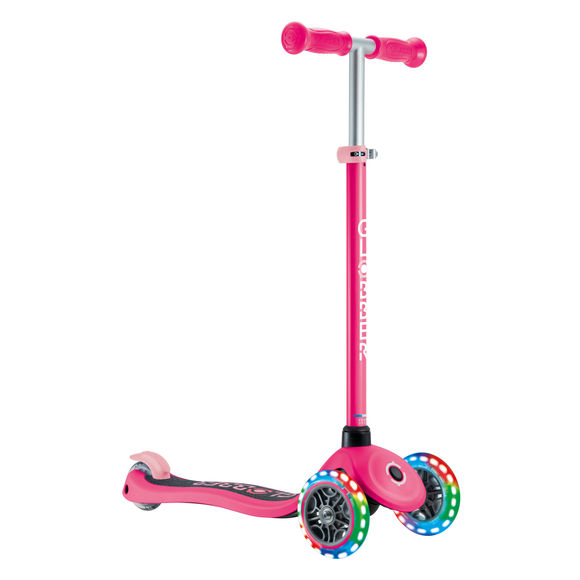Globber Primo Lights Scooter - Fuchsia