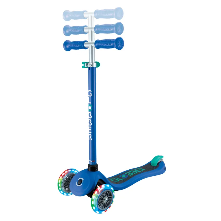 Globber Primo Lights Scooter - Blue/Green