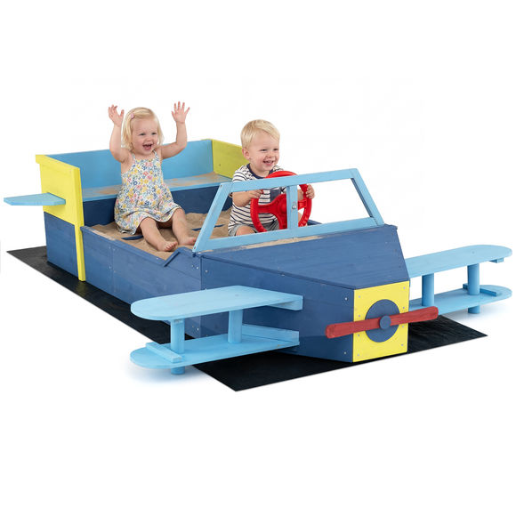 Baby Joy Large Glider Shape Wooden Sandpit