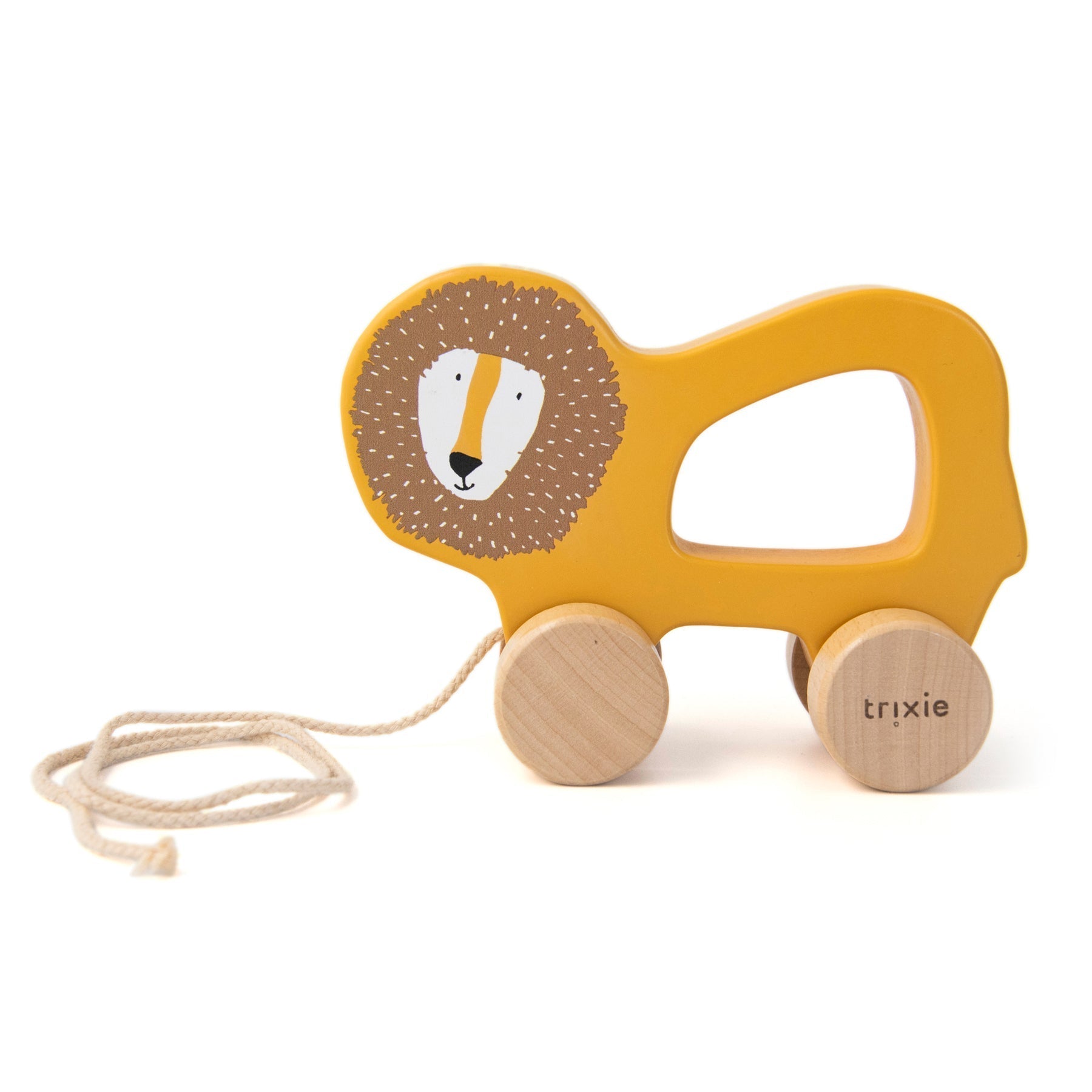 Trixie Wooden Pull Along Toy, Mr. Lion