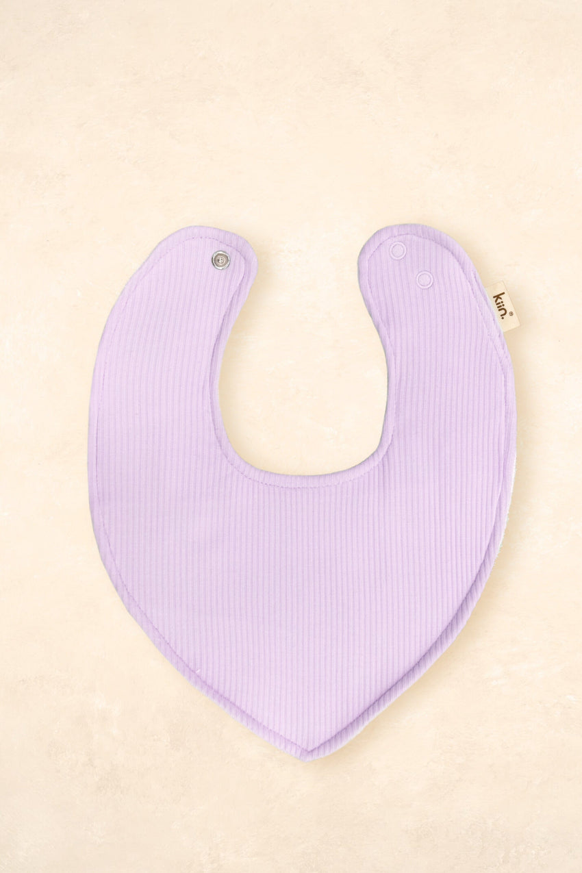 Kiin Dribble Bib Bamboo Rib, Purple
