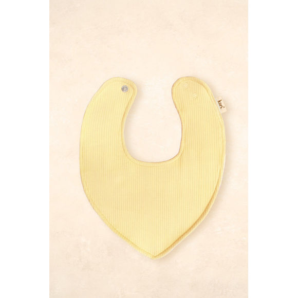 Kiin Dribble Bib Bamboo Rib - Buttercup