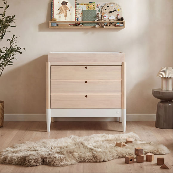 Gaia Baby Nursery Eos Dresser - Natural & White