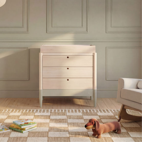 Gaia Baby Nursery Eos Dresser - Natural & Desert Sage