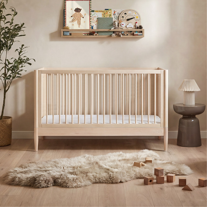 Gaia Baby Nursery Eos Cot Bed, Beige & Beige
