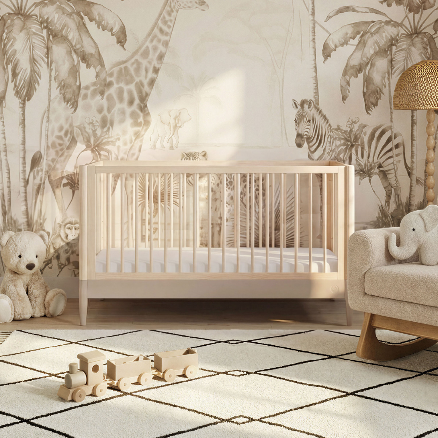 Gaia Baby Nursery Eos Cot Bed, Beige & Cashmere
