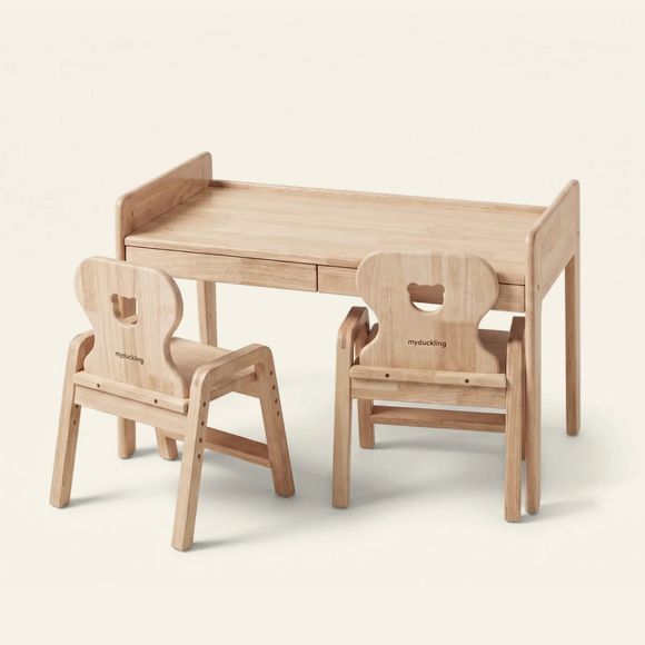 Myduckling Kaya Pro Adjustable Table with 2 Chairs - Bear