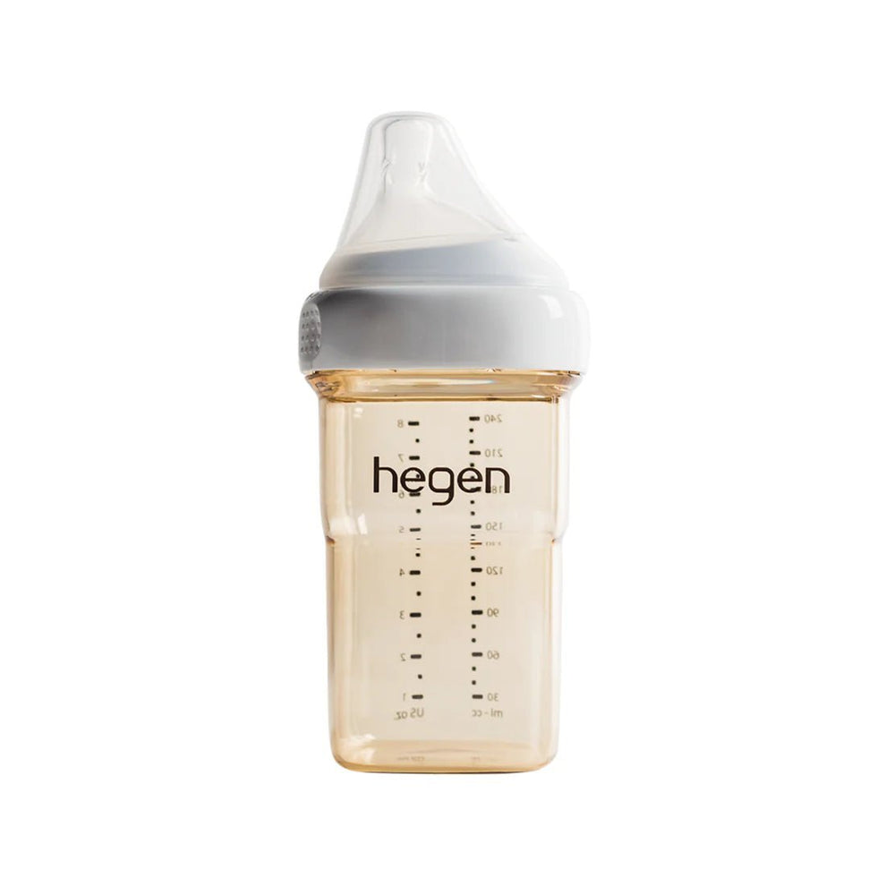 Hegen PCTO 240ml Feeding Bottle PPSU with Medium Flow Teat, White