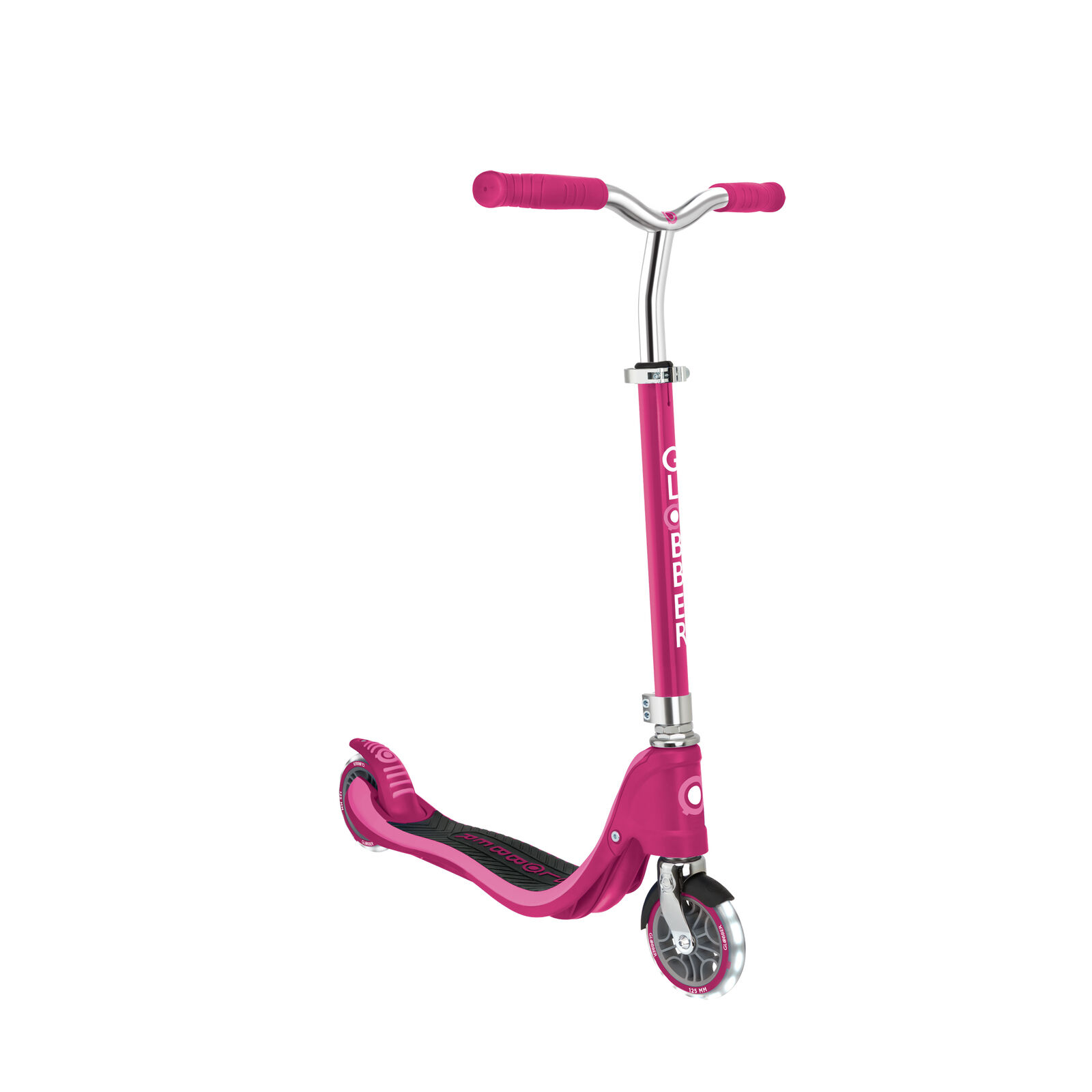 Globber FLOW 125 Scooter with Lights - Ruby