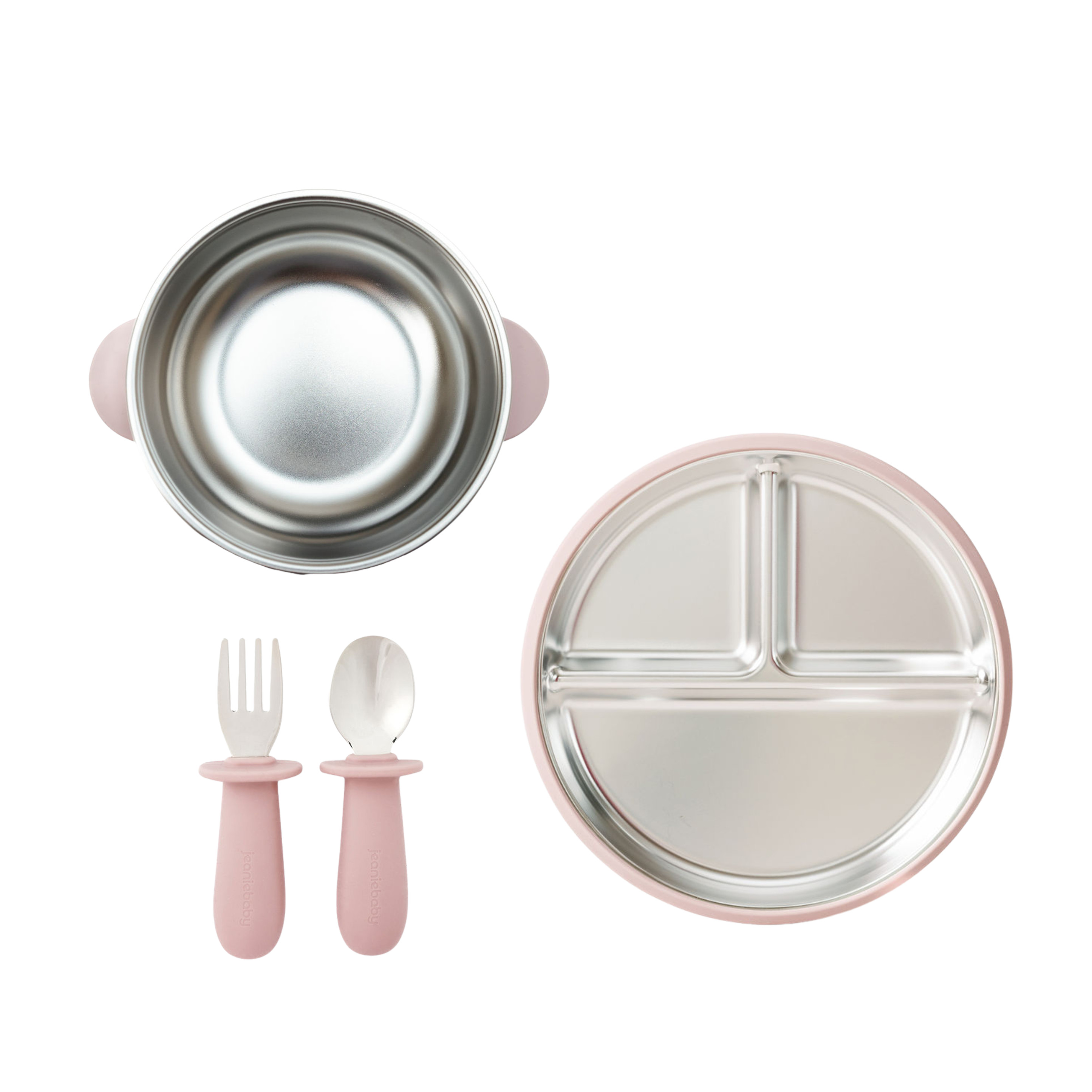Jeanie Baby, Just Eats Bundle, Mauve, Sectioned Plate