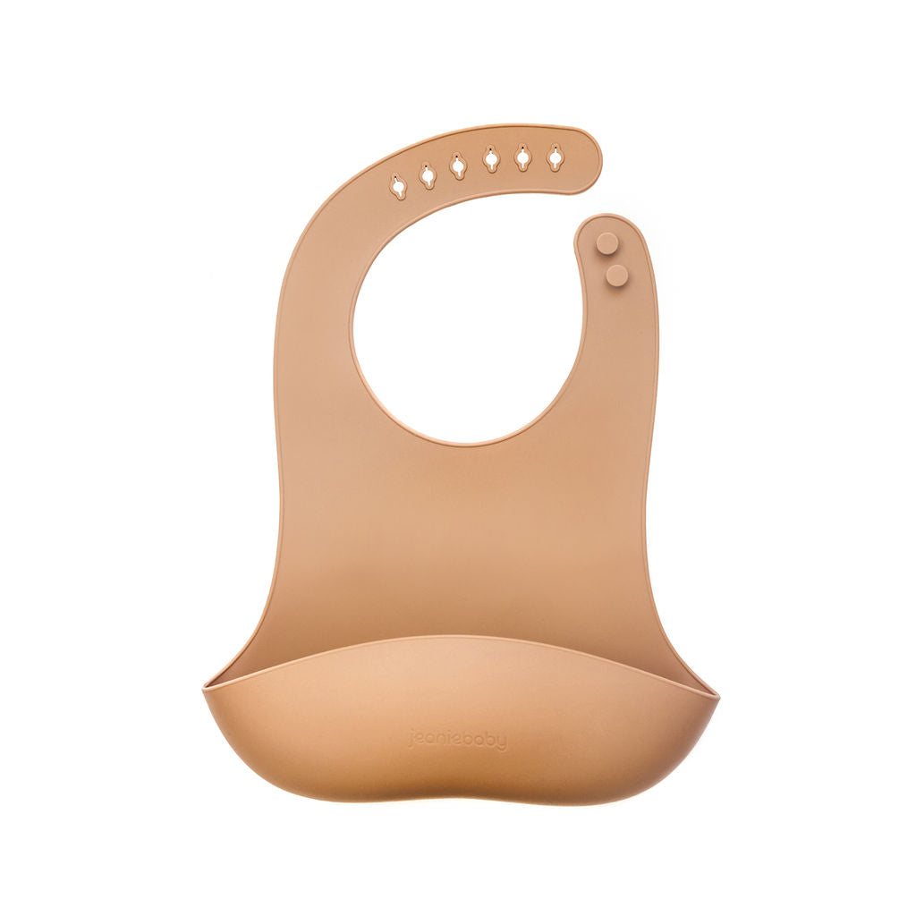 Jeanie Baby, Silicone Bib, Brown