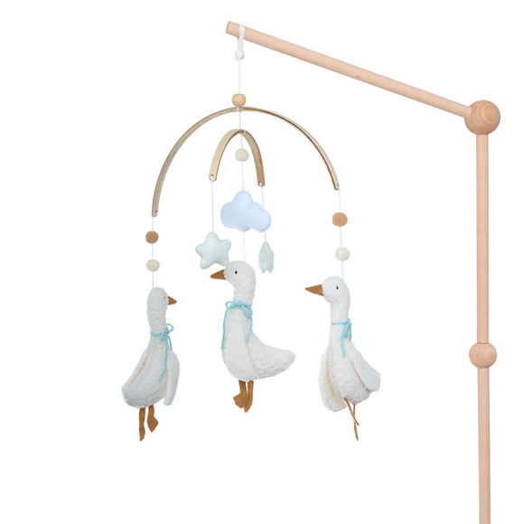 Roomi and Me Three Little Ducks Mobile with Wooden Stand - Blue