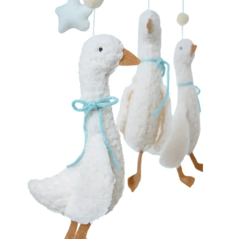 Roomi and Me Three Little Ducks Mobile with Wooden Stand - Blue