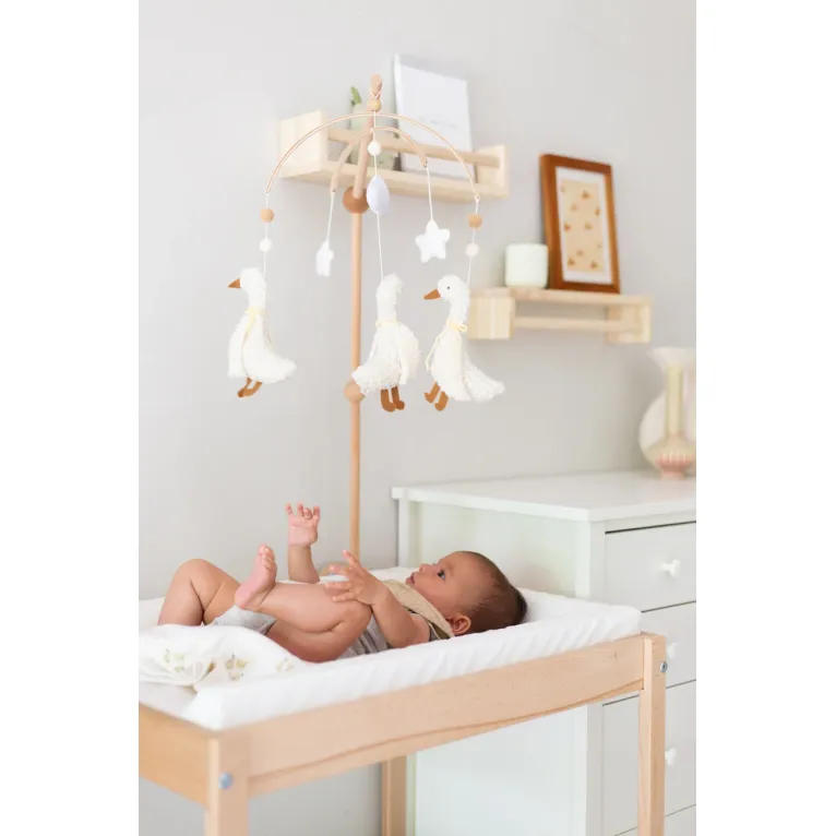 Roomi and Me Three Little Ducks Mobile with Wooden Stand - Yellow