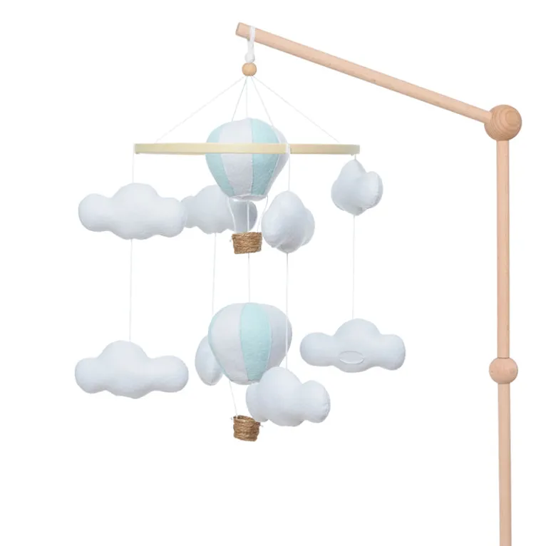 Roomi Into The Clouds Mobile with Wooden Stand - Blue
