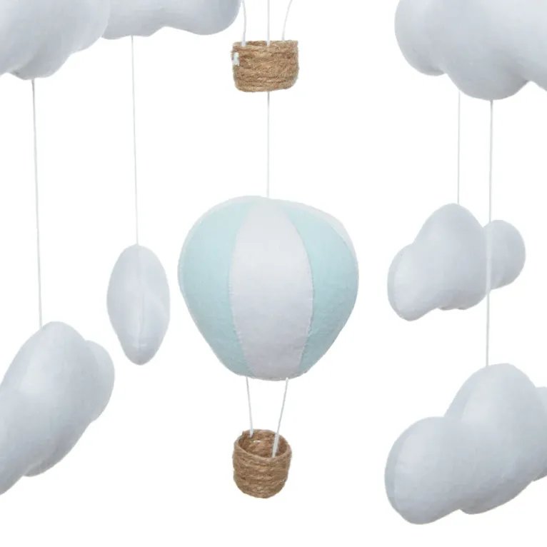 Roomi Into The Clouds Mobile with Wooden Stand - Blue