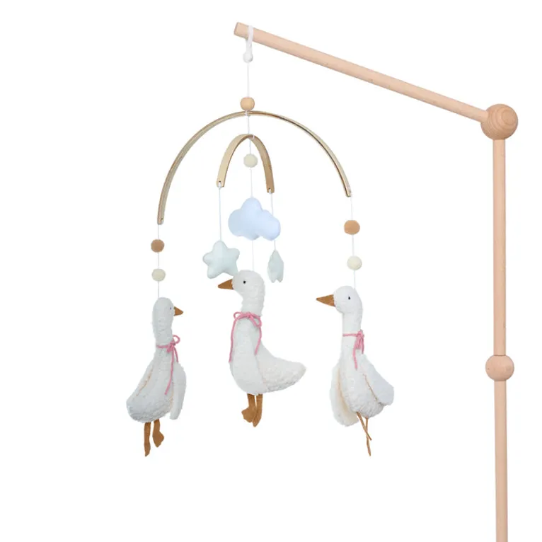 Roomi and Me Three Little Ducks Mobile with Wooden Stand - Pink