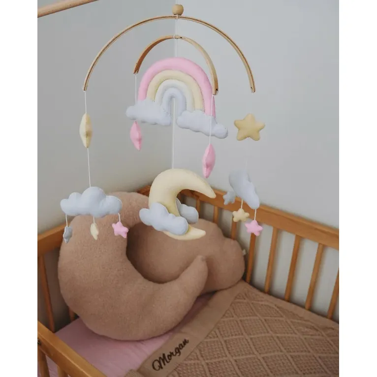 Roomi and Me Pastel Sky Mobile with Wooden Stand