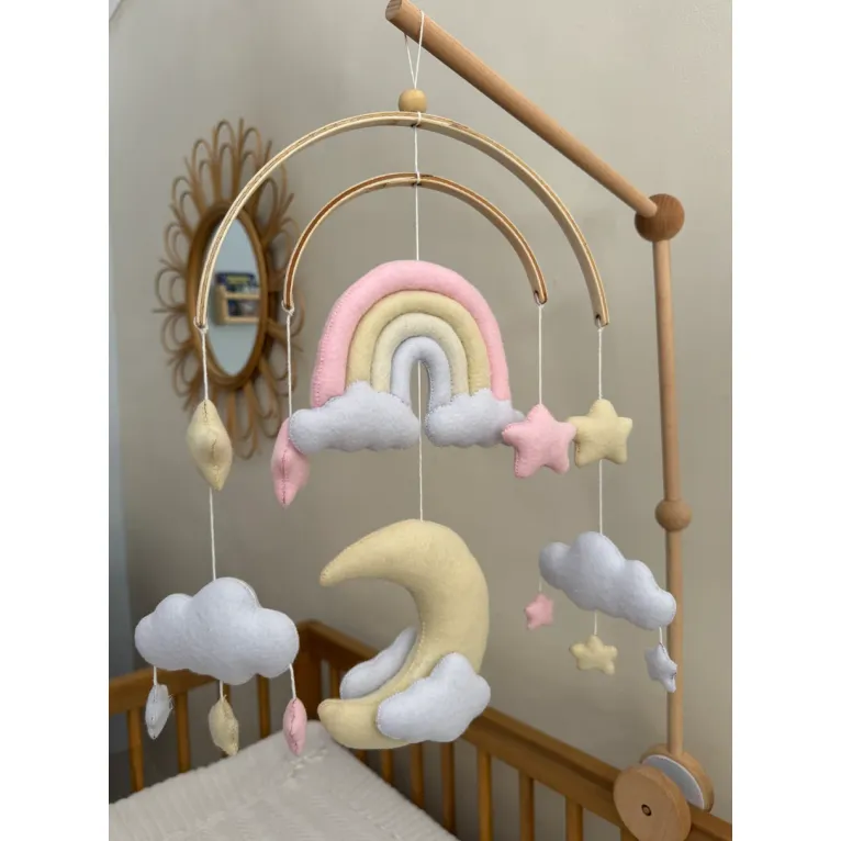 Roomi and Me Pastel Sky Mobile with Wooden Stand
