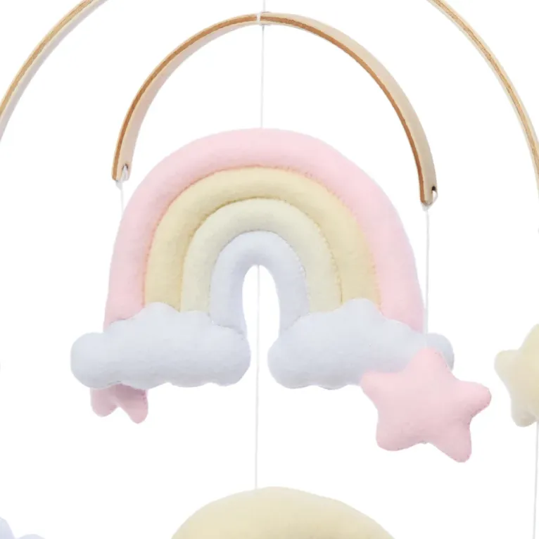 Roomi and Me Pastel Sky Mobile with Wooden Stand