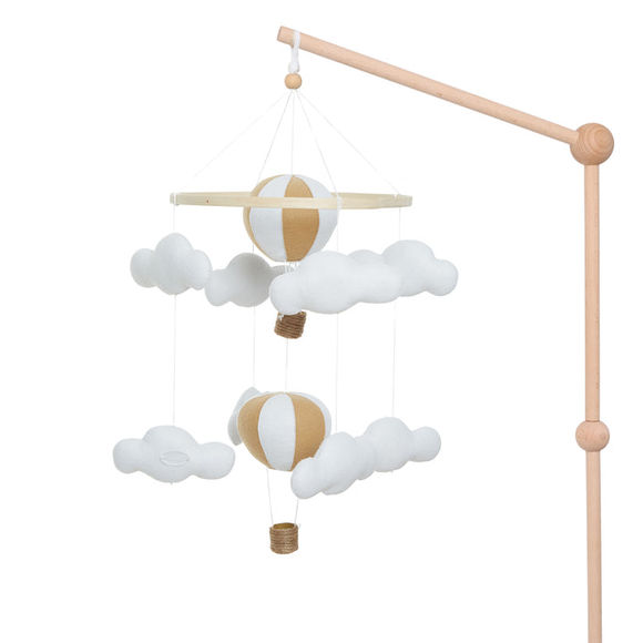 Roomi Into The Clouds Mobile with Wooden Stand - Neutral