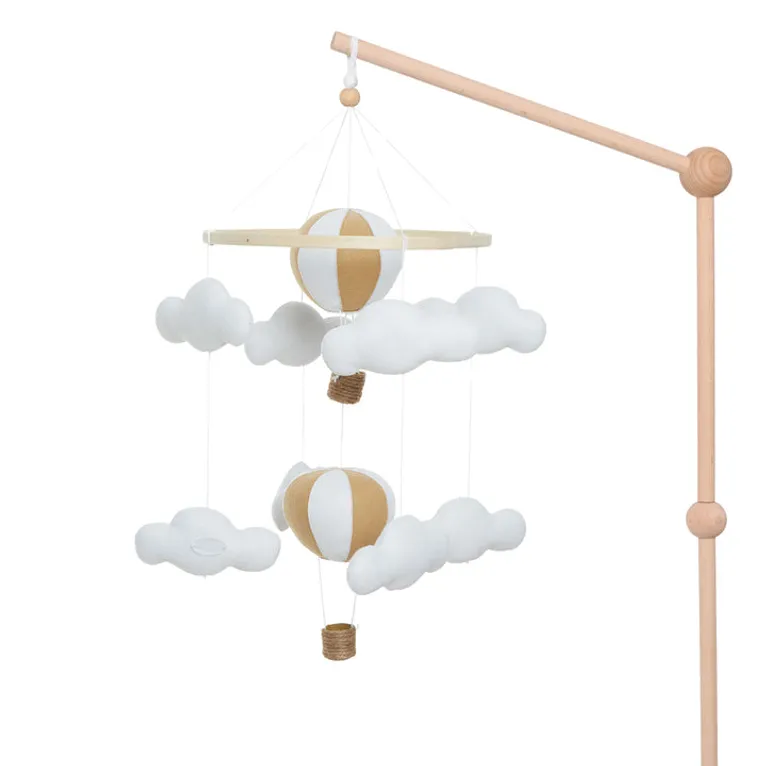 Roomi Into The Clouds Mobile with Wooden Stand - Neutral