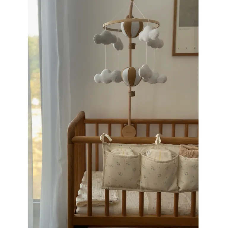 Roomi Into The Clouds Mobile with Wooden Stand - Neutral